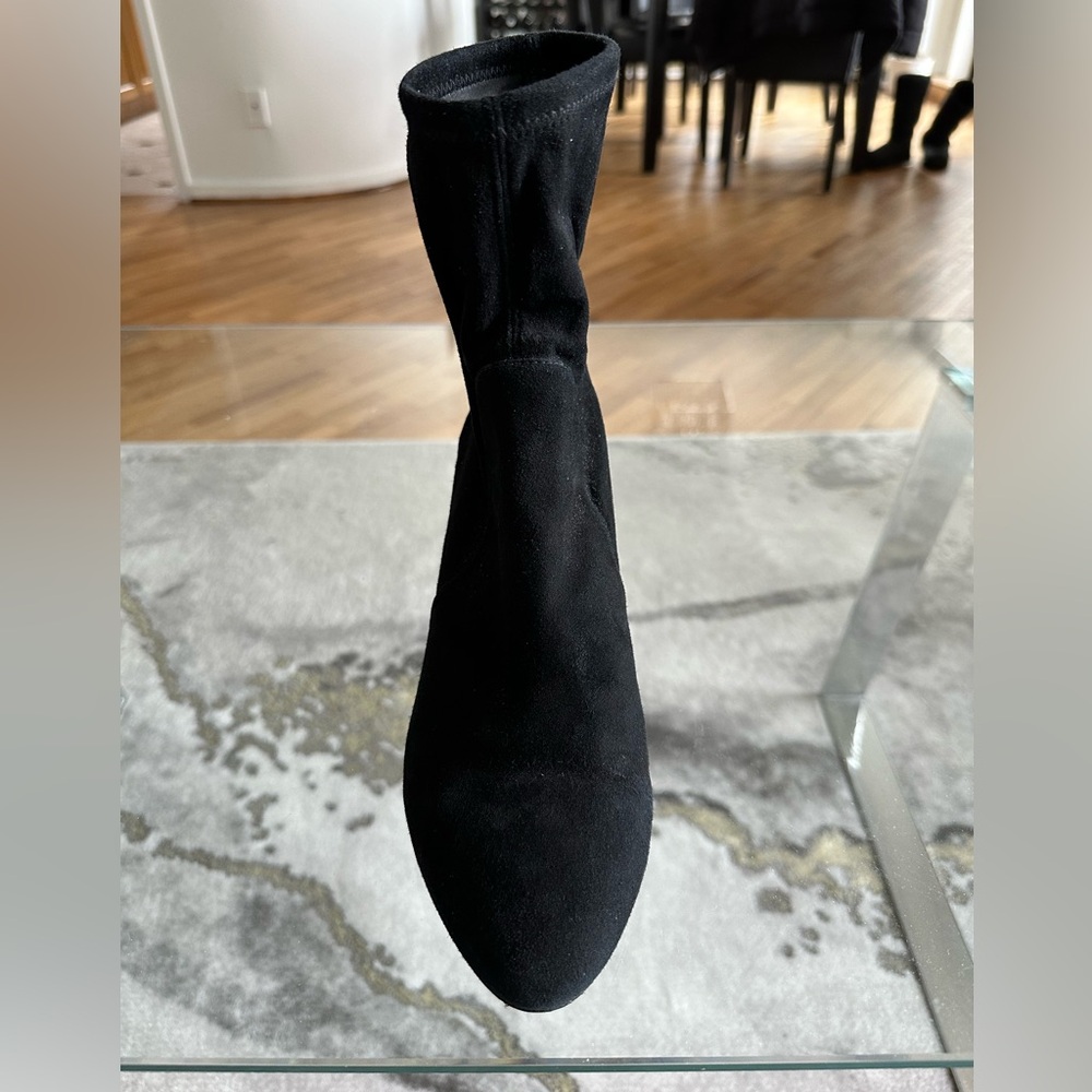 Stuart Weitzman Fitted Black Suede Bootie - image 3